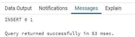 Query returned successfully in 53 msec