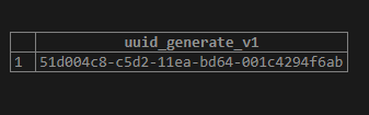SQL UUID Example 1