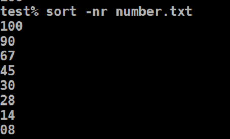 Sort Command in Unix-1.6..
