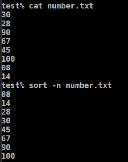 Sort Command in Unix-1.6