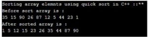 C++ QuickSort | How QuickSort work in C++ with Algorithm | Example