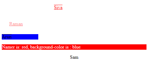 css strikethrough output 2