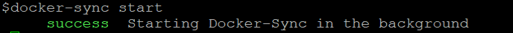 docker sync start