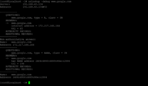 Аналог nslookup в linux
