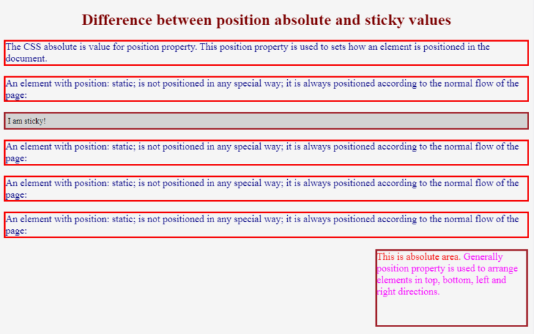 css display block position absolute