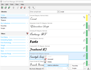 CorelDRAW fonts | Different steps of CorelDRAW fonts