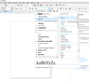 CorelDRAW fonts | Different steps of CorelDRAW fonts