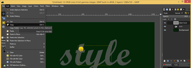 GIMP 3D Text output 30
