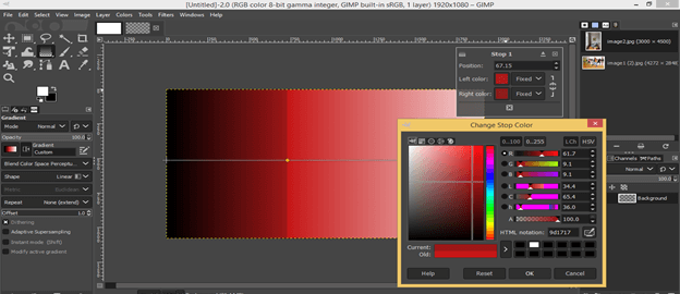 GIMP blend tool output 21