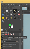 GIMP magic wand tool output 4