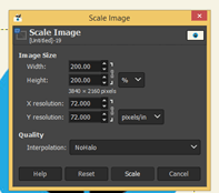 gimp how to resize image