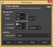 GIMP resize image output 6.1