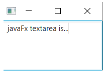JavaFX TextArea 1