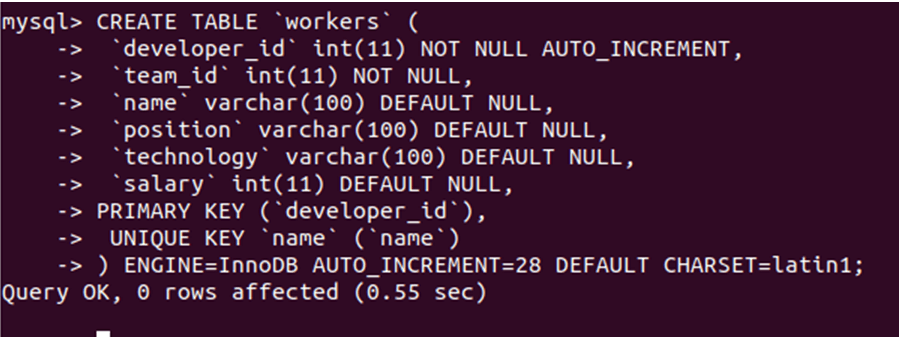 Update Mysql Variables