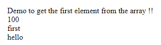 PHP Get First Element of Array 1