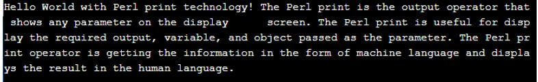 Perl print 1