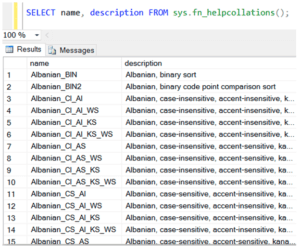t sql compare strings case insensitive