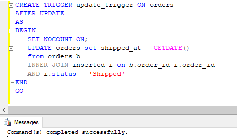 SQL UPDATE Trigger 4