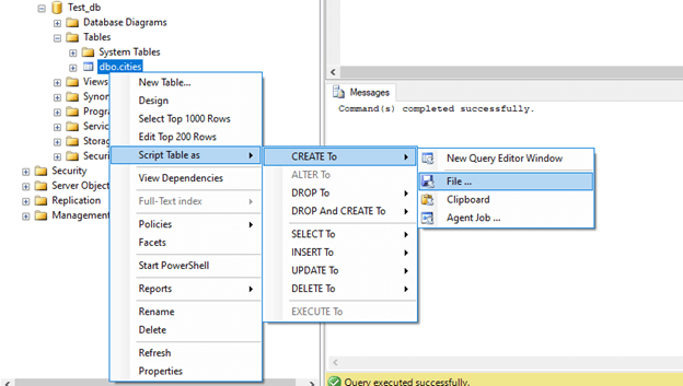 SQL extensions output 1