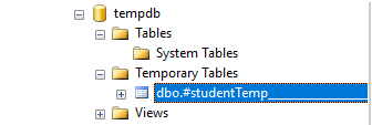 SQL temporary table 2