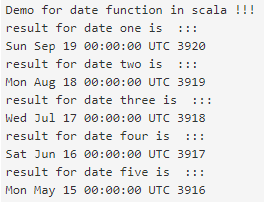 Scala Date Function 2