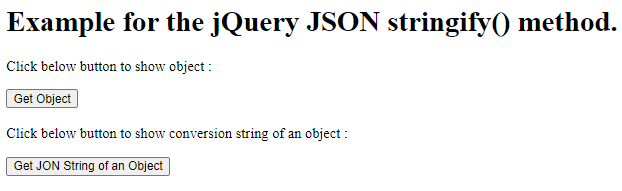 jQuery json stringify output 1