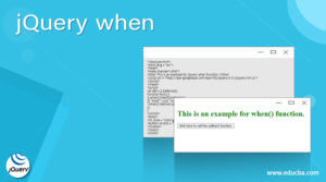 jQuery when | Executing Callback Function based on Objects