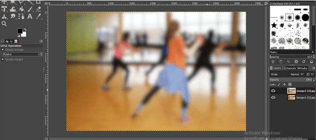 Blur Effect in GIMP 10