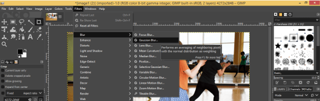 Blur Effect in GIMP 5