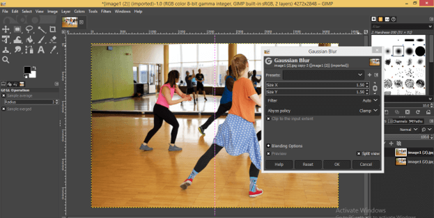 Blur Effect in GIMP 7