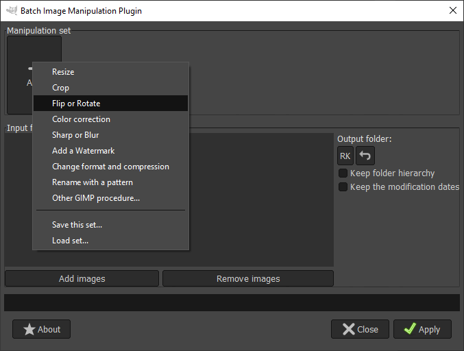 GIMP batch processing output 12