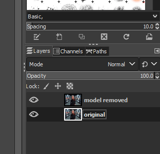 GIMP blur background output 7