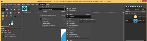 GIMP invert colors output 11