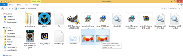 GIMP save as png output 5
