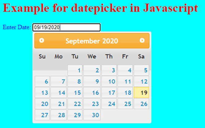 JavaScript DatePicker-1.2