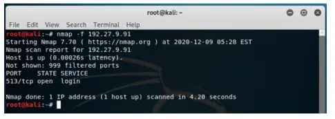 Scanning 100 most common ports