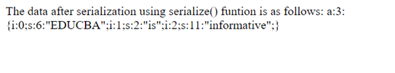 PHP serialize array output 3 