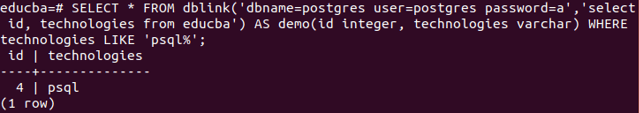 PostgreSQL dblink 4