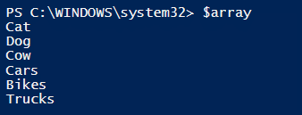 PowerShell join array output 1