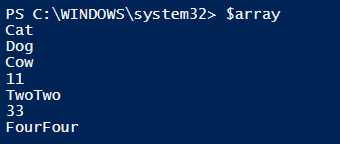 PowerShell join array output 3