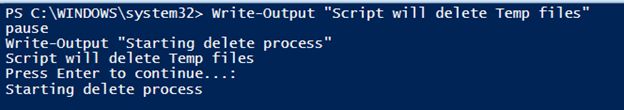 PowerShell pause output 2