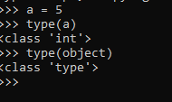 Python object type output 1