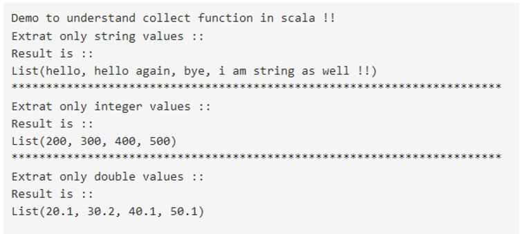 Scala collect 1
