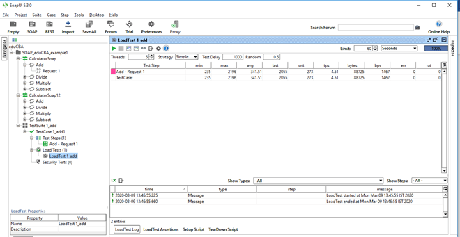 Soapui Load Test output 11