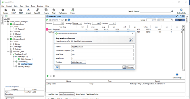 Soapui Load Test output 13