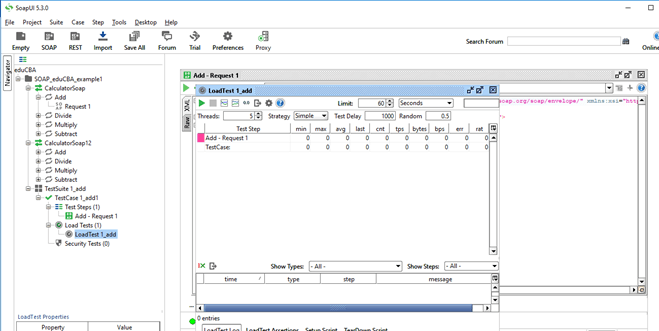 Soapui Load Test output 9