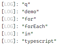 TypeScript foreach loop output 1.2