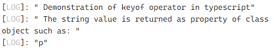 TypeScript keyof object output 1