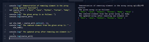 remove item in array typescript