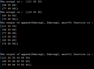 NumPy append | Working of the NumPy append() function